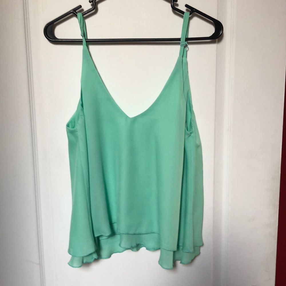 Tobi Turquoise Low Back Tank Top size S